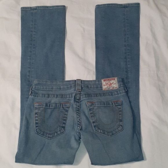 True Religion Johnny Light‎ Wash Straight Leg Jeans - Picture 5 of 8
